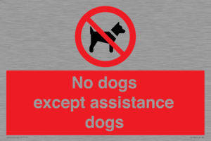No dogs except assistance dogs